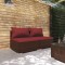 Gossi set mobilier relaxare gradina cu perne 2 piese maro poliratan