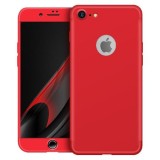 Cumpara ieftin Husa GloMax FullBody Rosu pentru Apple iPhone 7 Plus cu folie de sticla inclusa