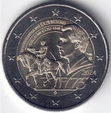 LUXEMBURG moneda 2 euro comemorativa 2024_175 de ani de la moarte, UNC, Europa, Cupru-Nichel