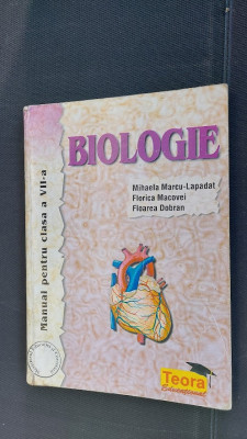 BIOLOGIE CLASA A VII A - LAPADAT , MACOVEI , DOBRAN , EDITURA TEORA foto