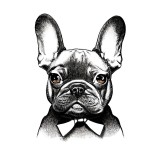 Sticker decorativ Caine Bulldog, Negru, 84 cm, 7810ST