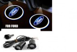 Set 2 Proiectoare Logo LED Usa Ford cu Freza, Lumini Holograma, Tuning AutoLux