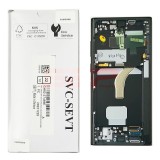 LCD+Touchscreen cu Rama Samsung Galaxy S22 Ultra 5G / S908 GRAPHITE Original Service Pack