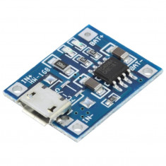 Modul de incarcare cu TP4056 1A micro usb fara circuit de protectie descarcare 1 acumulator OKY3402-1