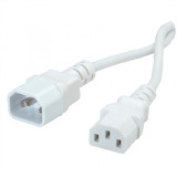 Cablu prelungitor alimentare PC C13 - C14 1.8m Alb, Value 19.99.1516
