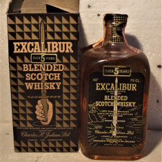 RARE WHISKY EXCALIBUR, 5YO, CL 75 GR, 40, ANI 60/70 IMP. GIOVINETTI ITALY