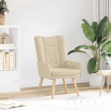 VidaXL Fotoliu de relaxare Crem 63 x 67 x 94 cm țesătură
