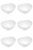 Set 6 Boluri Ceramica Vervo.Ro, 160ml, Alb Fildes, Design Elegant, Bol Alune, Bol Sos, Portelan, Vesela Masa, Casa