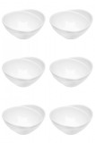 Set boluri, 6 piese, 160 ml, Ceramica, Alb fildes