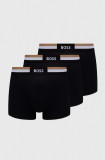 BOSS boxeri 3-pack bărbați, culoarea negru 50516542
