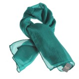 Esarfa verde din matase 50 x 50 cm