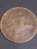 5 centimes 900 (1900) varietate (eroare), Franta, (poze). Discount conform descriere [10 - 20 %. Vezi descrierea.].