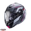 Casca modulabila pentru scuter - motocicleta (flip-up) Caberg model Duke Evo Move M1 SV gun metal (titanium)/negru/fuchsia (roz) mat Pinlock ready &ndash; l