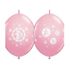 Baloane cony botez Baby Girl 30 cm set 10 buc foto