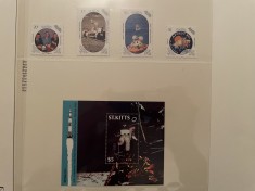 kitts timbre spatiu cosmos apollo aselenizare nestampilate MNH foto
