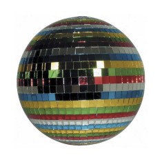Glob disco multicolor pentru petreceri cu oglinzi,diametru 40 cm