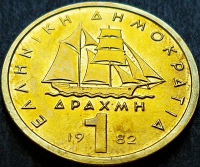 Moneda 1 DRAHMA - GRECIA, anul 1982 *cod 1251 = UNC / &amp;Kappa;&amp;Omega;&amp;Nu;&amp;Sigma;&amp;Tau;&amp;Alpha;&amp;Nu;&amp;Tau;&amp;Iota;&amp;Nu;&amp;Omicron;&amp;Sigma; &amp;Kappa;&amp;Alpha;&amp;Nu;&amp;Alpha;&amp;Rho;&amp;Eta;&amp;Sigma; foto