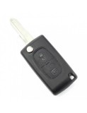 Citroen / Peugeot 206 - Carcasa tip cheie briceag cu 2 butoane si suport baterie