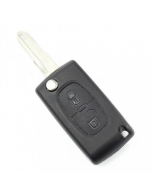 Citroen / Peugeot 206 - Carcasa tip cheie briceag cu 2 butoane si suport baterie foto