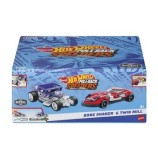 Cumpara ieftin Set 2 masinute metalice pull back Hot Wheels - Bone Shaker si Twin Mill 1:43