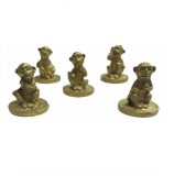 Set de 5 maimute pe monede din rasina 3,5 cm,model T70