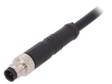Conector BULGIN M5 3 pini 1A drept IP67 60V 1m PXPTPU05FIM03ACL010PUR