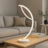 Veioza Tip Led, Stil Modern , Finisaj Alb Elegant, 40W, Lumina Variabila