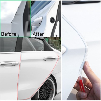 Banda de protectie usi auto transparenta anticoliziune portiere, 5 metri lungime foto
