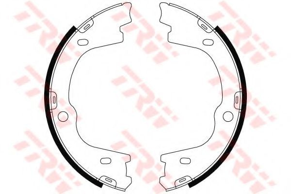Set saboti frana, frana de mana HYUNDAI GRAND SANTA FE (2013 - 2016) TRW GS8803