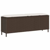 Gossi banca de gradina cu perna, gri, 110x30x40,5 cm, poliratan