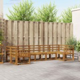 vidaXL Set de canapele de exterior 7 pcs natural Lemn Solid de Acacia 3366912