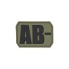 Ecuson 3D PVC Grupa Sanguina AB Negativ 4x3cm Olive Drab Mil-Tec