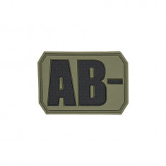 Ecuson 3D PVC Grupa Sanguina AB Negativ 4x3cm Olive Drab Mil-Tec