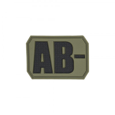 Ecuson 3D PVC Grupa Sanguina AB Negativ 4x3cm Olive Drab Mil-Tec foto