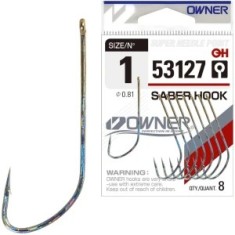 Carlige OWNER 53127 Saber Hook Hologram, Nr.1/0, 5buc/pac foto