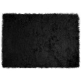 vidaXL Covor Faux din L&acirc;nă de oaie Negru 140 x 200 cm Poliester 42021571