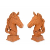 Set doua statuete capete de cal din fonta NH-98