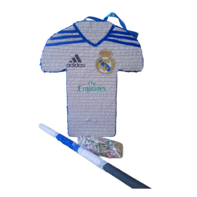 Pinata personalizata modelTricou fotbal Real Madrid, 45 cm, alb+albastru foto