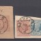 ROMANIA 1885/88 REGELE CAROL I VULTURI LOT TIMBRE STAMPILATE/FRAGMENT