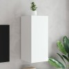 VidaXL Comodă TV de perete cu lumini LED, alb, 30,5x35x70 cm 837232