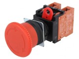 Comutator de Siguranță 22mm Roșu IP65