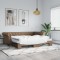 vidaXL Pat de zi cu extensie și saltele cappuccino 90x200 cm piele eco 3197730