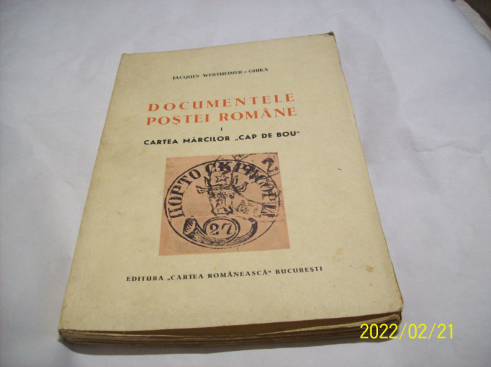 documentele postei romane- cartea marcilor ,,cap de bou&#039;&#039; vol I 1945