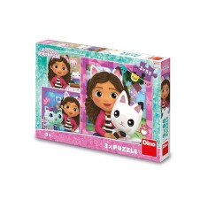 Puzzle 3&times;55 piese, Gabby si prietenii &ndash; DINO TOYS