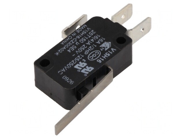 Micro&icirc;ntrerupător SPDT cu Manetă 16A 250VAC IP40