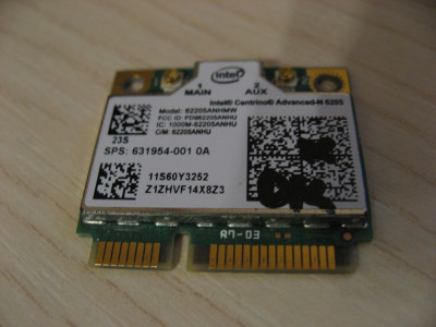 Placa wireless laptop Lenovo X130E, Intel Advanced-N 6205, 60Y3253, 631954-001 foto