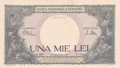 ROMANIA 1000 LEI 1941 AUNC+ foto