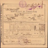 A341 Certificat școlar absolvire curs primar, 1924, Sibiu
