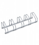Rastel Biciclete 5 Posturi, 156x32x27cm, Metalic, Interior/Exterior, Anvelope 35-60mm, Suport Podea/Perete