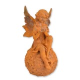 Zana pe o minge-statueta din fonta ruginie RC-25, Statuete